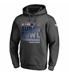 NFL Mens New England Patriots Pro Line by Fanatics Branded Charcoal Super Bowl LI Champions Trophy Collection Locker Room Pullover Hoodie