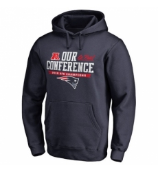 NFL Mens New England Patriots Pro Line by Fanatics Branded Navy 2016 AFC Conference Champions Big Tall Our Conference Pullover Hoodie