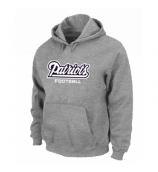 NFL Mens Nike New England Patriots Font Pullover Hoodie Grey
