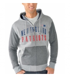 NFL New England Patriots G III Sports by Carl Banks Safety Tri Blend Full Zip Hoodie Heathered Gray