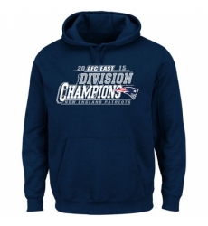 NFL New England Patriots Majestic 2015 AFC East Division Champions Pullover Hoodie Navy