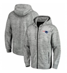 NFL New England Patriots Pro Line by Fanatics Branded Space Dye Performance Full Zip Hoodie Heathered Gray