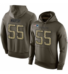 NFL Nike New England Patriots 55 Cassius Marsh Green Salute To Service Mens Pullover Hoodie