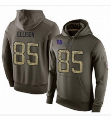 NFL Nike New York Giants 85 Rhett Ellison Green Salute To Service Mens Pullover Hoodie