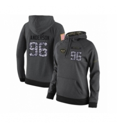 Football Womens New York Jets 96 Henry Anderson Stitched Black Anthracite Salute to Service Player Performance Hoodie