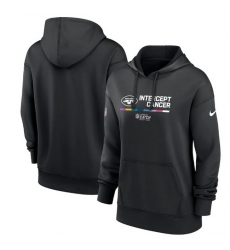 Women New York Jets 2022 Black NFL Crucial Catch Therma Performance Pullover Hoodie