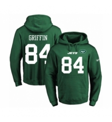 Football Mens New York Jets 84 Ryan Griffin Green Name Number Pullover Hoodie