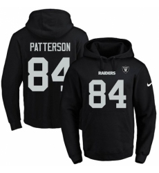 NFL Mens Nike Oakland Raiders 84 Cordarrelle Patterson Black Name Number Pullover Hoodie