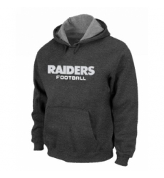 NFL Mens Nike Oakland Raiders Font Pullover Hoodie Dark Grey
