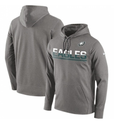 NFL Mens Philadelphia Eagles Nike Gray Sideline Circuit Pullover Performance Hoodie