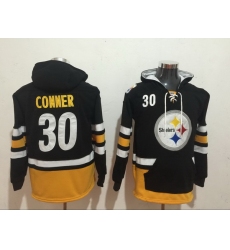 Men Nike Pittsburgh Steelers James Conner 30 NFL Winter Thick Hoodie