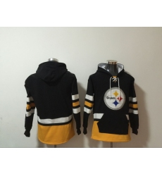 NFL Men Pittsburgh Steelers Blank Stitched Hoodie