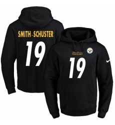 NFL Mens Nike Pittsburgh Steelers 19 JuJu Smith Schuster Black Name Number Pullover Hoodie