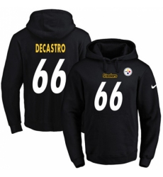NFL Mens Nike Pittsburgh Steelers 66 David DeCastro Black Name Number Pullover Hoodie