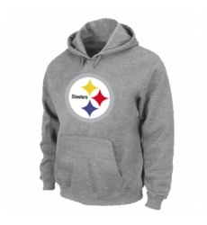 NFL Mens Nike Pittsburgh Steelers Logo Pullover Hoodie Grey