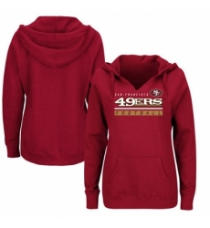 NFL San Francisco 49ers Majestic Womens Self Determination Pullover Hoodie Scarlet