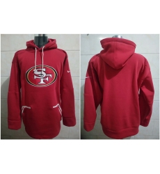 Men San Francisco 49ers Blank Red Stitched Hoodie