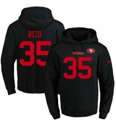 NFL Mens Nike San Francisco 49ers 35 Eric Reid Black Name Number Pullover Hoodie