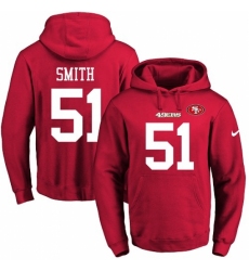 NFL Mens Nike San Francisco 49ers 51 Malcolm Smith Red Name Number Pullover Hoodie