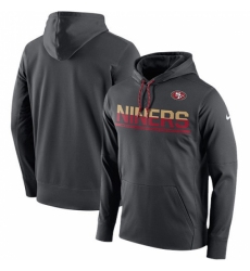 NFL Mens San Francisco 49ers Nike Anthracite Sideline Circuit Pullover Performance Hoodie