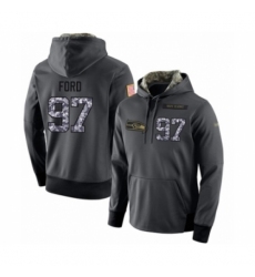 Football Mens Seattle Seahawks 97 Poona Ford Stitched Black Anthracite Salute to Service Player Performance Hoodie