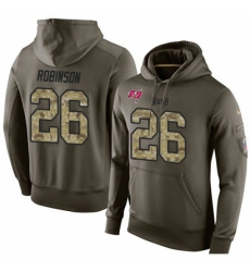 NFL Nike Tampa Bay Buccaneers 26 Josh Robinson Green Salute To Service Mens Pullover Hoodie