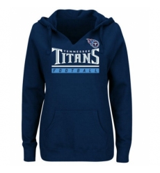 NFL Tennessee Titans Majestic Womens Self Determination Pullover Hoodie Navy