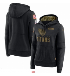Women Tennessee Titans Nike 2020 Salute to Service Performance Pullover Hoodie Black