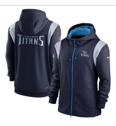 Men's Tennessee Titans Navy Zipper Hoodie
