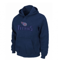 NFL Mens Nike Tennessee Titans Authentic Logo Pullover Hoodie Navy