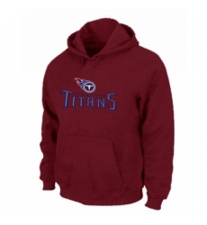 NFL Mens Nike Tennessee Titans Authentic Logo Pullover Hoodie Red