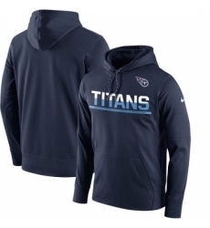 NFL Mens Tennessee Titans Nike Navy Sideline Circuit Pullover Performance Hoodie