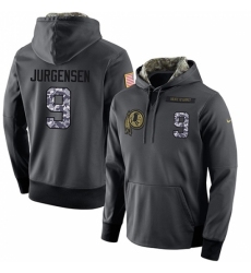 NFL Nike Washington Redskins 9 Sonny Jurgensen Stitched Black Anthracite Salute to Service Player Performance Hoodie