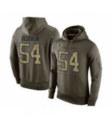 Football Mens Atlanta Falcons 54 Foye Oluokun Green Salute To Service Pullover Hoodie