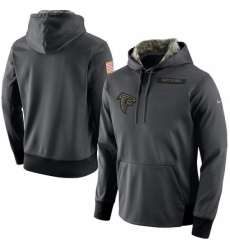NFL Mens Atlanta Falcons Nike Anthracite Salute to Service Player Performance Hoodie