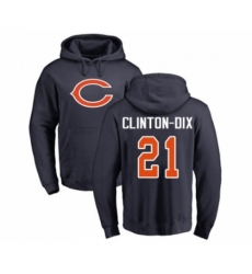 Football Chicago Bears 21 Ha Clinton Dix Navy Blue Name Number Logo T Shirt