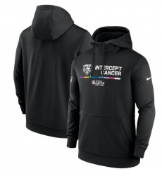 Men Chicago Bears 2022 Black Crucial Catch Therma Performance Pullover Hoodie
