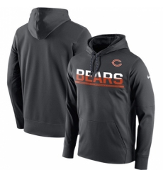 NFL Mens Chicago Bears Nike Sideline Circuit Anthracite Pullover Hoodie
