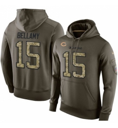 NFL Nike Chicago Bears 15 Josh Bellamy Green Salute To Service Mens Pullover Hoodie