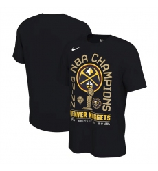 Men Denver Nuggets Black 2023 Finals Champions Locker Room Short Sleeve T Shirt