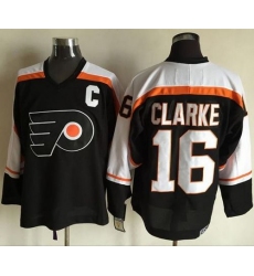 Flyers #16 Bobby Clarke Black CCM Throwback Stitched NHL Jersey