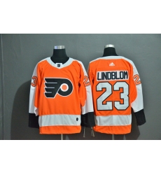 Men Philadelphia Flyers 23 Oskar Lindblom Orange Adidas Jersey