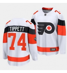 Men Philadelphia Flyers 74 Owen Tippett White 2024 Stadium Series Stitched Jersey