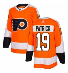 Mens Adidas Philadelphia Flyers 19 Nolan Patrick Premier Orange Home NHL Jersey 