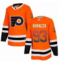 Mens Adidas Philadelphia Flyers 93 Jakub Voracek Authentic Orange Drift Fashion NHL Jersey 