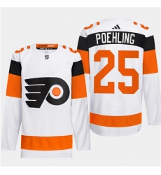 Men's Philadelphia Flyers #25 Ryan Poehling White 2024 Stadium Series Stitched Jersey