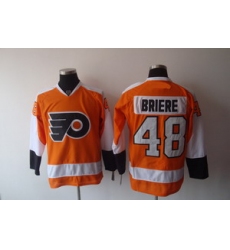 Philadelphia Flyers 48 Danny Briere Orange Ice Hockey Jersey