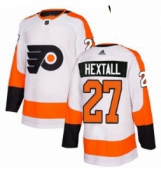 Womens Adidas Philadelphia Flyers 27 Ron Hextall Authentic White Away NHL Jersey 