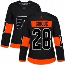 Womens Adidas Philadelphia Flyers 28 Claude Giroux Premier Black Alternate NHL Jersey 