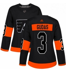 Womens Adidas Philadelphia Flyers 3 Radko Gudas Premier Black Alternate NHL Jersey 